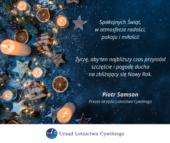 Życzenia Prezesa ULC z okazji Bożego Narodzenia